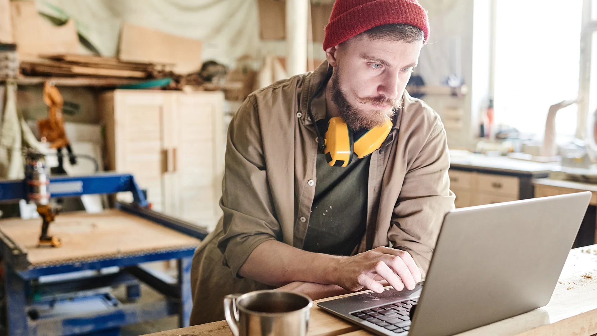 Man Using Laptop